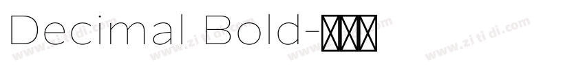 Decimal Bold字体转换
